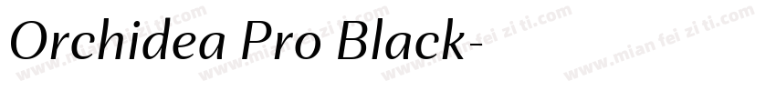 Orchidea Pro Black字体转换